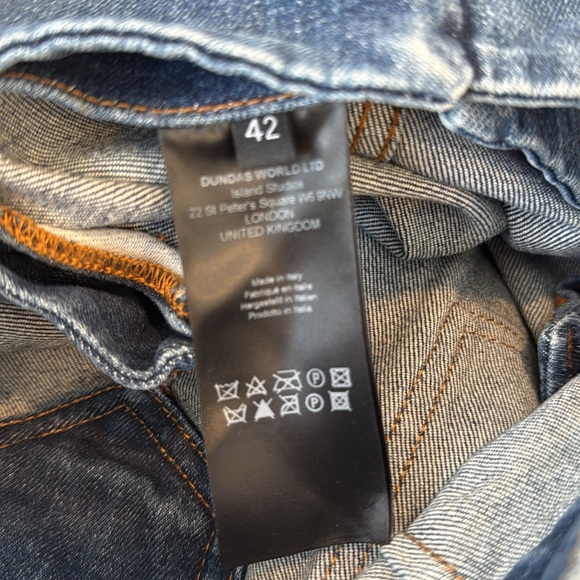 Dundas Button-Detailed High-Rise Flared Jeans Size 42 - Picture 11 of 12